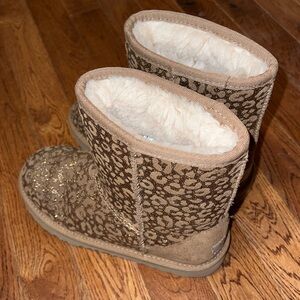 Girls UGG boots sparkly cheetah